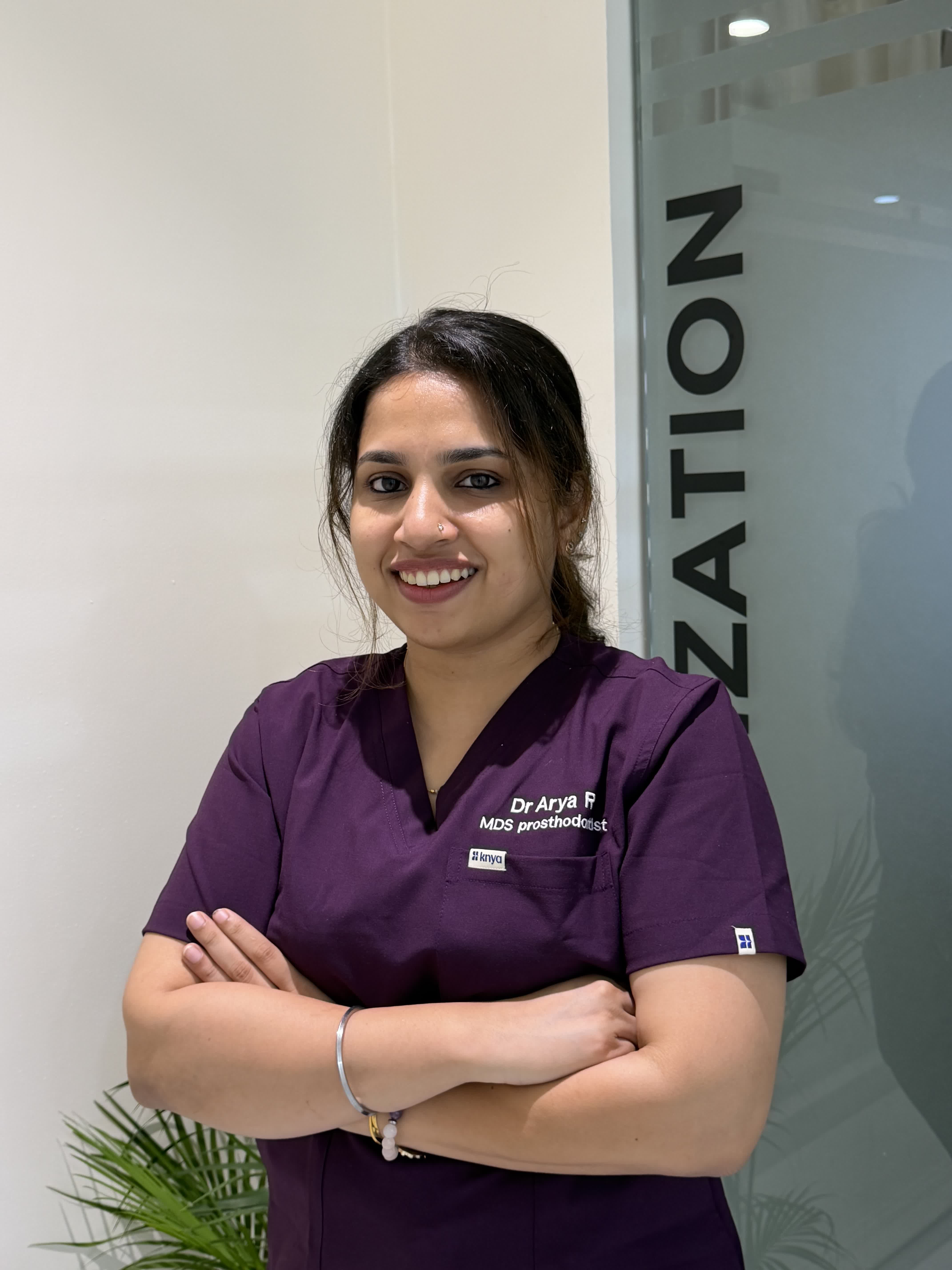 Dr. Arya R, lead dentist at Oris Dentistry